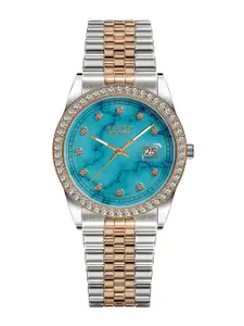 Bruno Milano Women Stainless Steel Patterned Dial & Stainless  Style Straps Analogue Watch BM1012-01