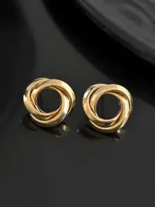 Silvermerc Designs Gold- Plated Circular Studs Earrings