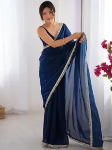 Saree mall Sequinned Satin Sarees