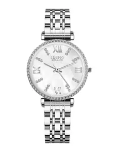 Bruno Milano Women Embelished Stainless Steel Dial & Bracelet Style Straps Analogue Watch BM1006-02