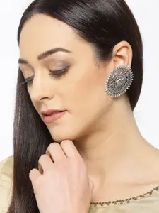 YouBella Silver-Plated Contemporary Studs