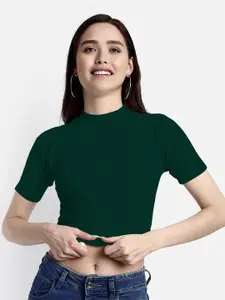 Dream Beauty Fashion Women Solid Round Neck Short Sleeves Regular Top