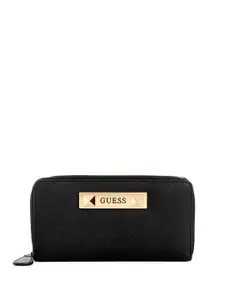 GUESS Women Textured Zip Around Wallet
