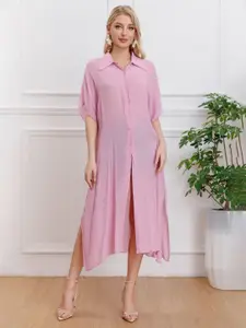 JC Collection Button-Front Longline Shrug