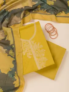 Koskii Art Silk Unstitched Dress Material