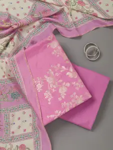 Koskii Art Silk Unstitched Dress Material