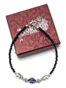 Jyokrish Silver-Plated Artificial Beads Anklet