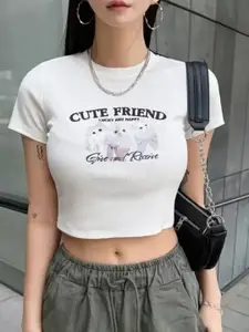 Sonic fashion Print Cotton Crop Top