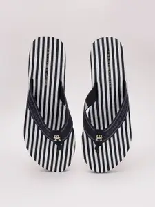 Tommy Hilfiger Women Striped Thong Flip-Flops