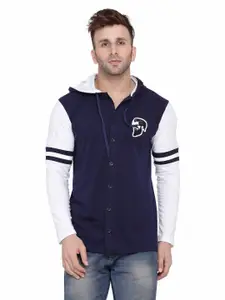 BEYOU FASHION Men Hooded Pockets Slim Fit T-shirt