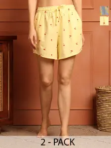 TAG 7 Women 2 Printed Lounge Shorts