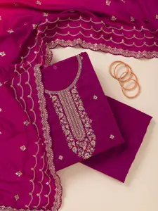 Koskii Raw Silk Unstitched Dress Material