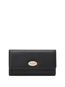 GUESS Women EASTOVER Textured Three Fold Wallet