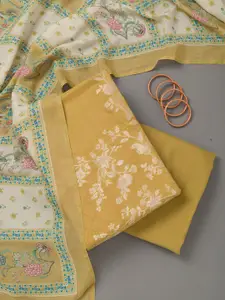 Koskii Art Silk Unstitched Dress Material