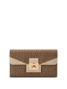 GUESS Women Brand Logo Printed Three Fold Wallet