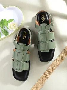 Zebba Women Open Toe Flats with Bows