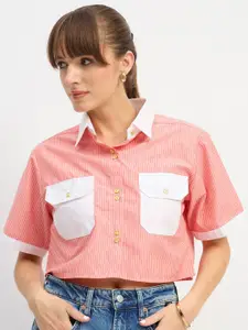 SASSAFRAS Women Striped Casual Shirt