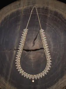 Kushal's Fashion Jewellery Gold-Plated Zircon Studded Party Necklace