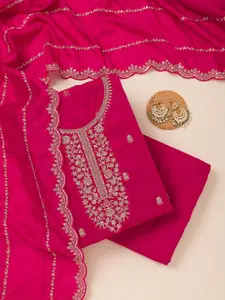 Koskii Raw Silk Unstitched Dress Material