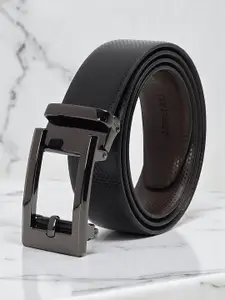 CRUSSET Men Textured PU Formal Belt