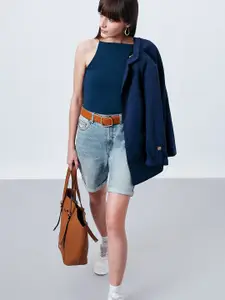 VERO MODA Solid Incut Fitted Top