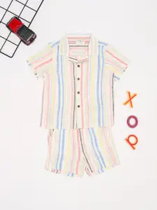Pantaloons Baby Boys Striped Shirt with Shorts
