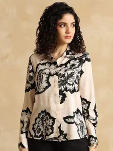 Kazo Women Floral Printed Spread Collar Casual Shirt