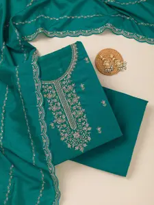 Koskii Raw Silk Unstitched Dress Material