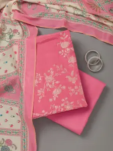 Koskii Art Silk Unstitched Dress Material