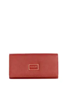 GUESS Women Textured Two Fold Wallet