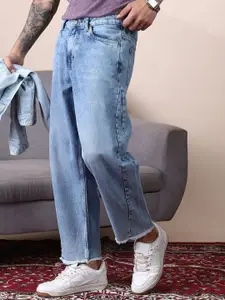 Campus Sutra Men Comfort Regular Fit Mid-Rise Clean Look Heavy Fade Stretchable Jeans