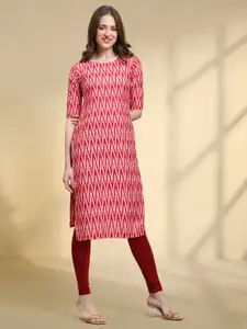 Anouk Rustic Chevron Printed Straight Kurta