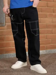 WROGN Men Comfort Wide Leg Mid-Rise Mildly Distressed Jeans