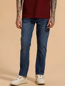 WROGN Men Comfort Slim Fit Mid-Rise Light Fade Jeans