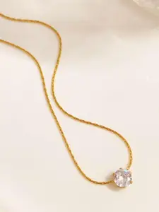 ANJNI CREATION Women Gold-Plated Handcrafted Minimal Necklace