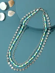 DressBerry Women Silver Plated Layered Necklace