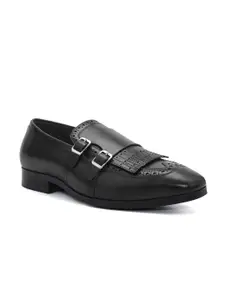 ROSSO BRUNELLO Men Leather Formal Monks