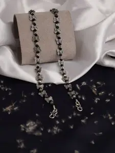 Anouk Set Of 2 Silver-Plated Artificial Beaded Butterfly Anklets