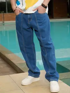 WROGN Men Wide Leg Mid-Rise Low Distress Jeans