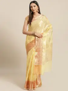 Geroo Jaipur Ethnic Motif Woven Design Zari Kota Saree