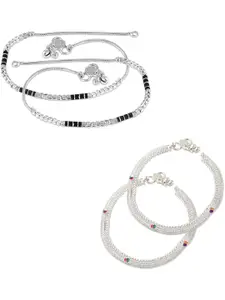 Heer Collection Combo Pack 2 Anklet With Lobster Closure