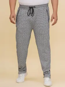 John Pride Men Checked Mid Rise TrackPants