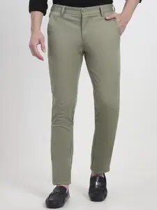 JADE BLUE Men Cotton Slim Fit Regular Trousers