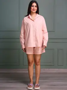 Peppinos Pure Cotton Shirt & Shorts Co-Ords