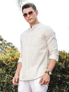 Thomas Scott Men Premium Slim Fit Opaque Casual Shirt