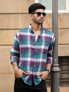 Powerlook Men Tartan Checks Checked Casual Shirt