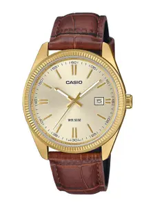 CASIO Enticer Men Stainless Steel Cuff Straps Analogue Watch A2396