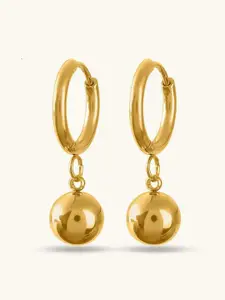 Anouk Gold-Plated Spherical Shaped Drop Earrings