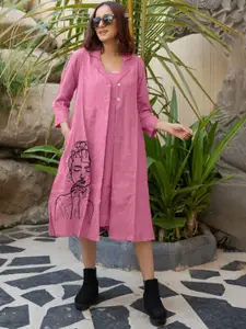 MIRCHI FASHION Women Ethnic Motifs Embroidered A-Line Dress