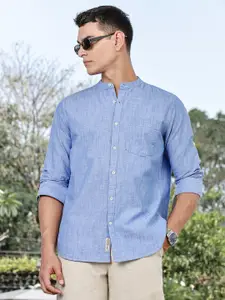 Thomas Scott Men Premium Slim Fit Opaque Casual Shirt